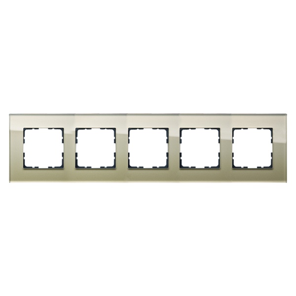 Рамка Jasmart 5-постовая, стекло шампань