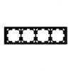 Рамка Jasmart FD  4-постовая, черный матовый (soft touch)