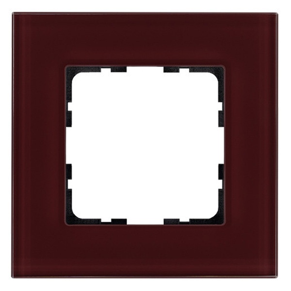 Рамка Jasmart 1-постовая, стекло гранатовый