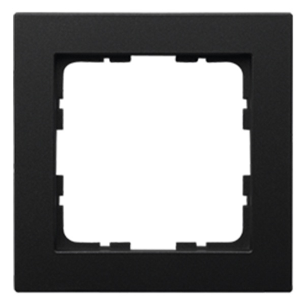 Рамка Jasmart G-Classic  1-постовая, черный матовый (soft touch)