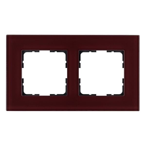 Рамка Jasmart 2-постовая, стекло гранатовый