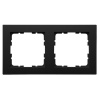 Рамка Jasmart G-Classic  2-постовая, черный матовый (soft touch)