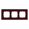 Рамка Jasmart 3-постовая, стекло гранатовый