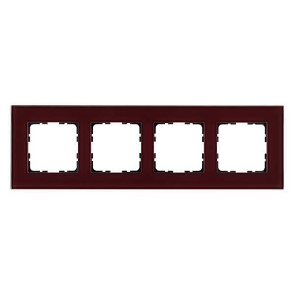 Рамка Jasmart 4-постовая, стекло гранатовый