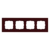 Рамка Jasmart 4-постовая, стекло гранатовый