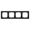 Рамка Jasmart G-Classic  4-постовая, черный матовый (soft touch)