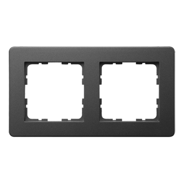 Рамка Jasmart G-Flex  2-постовая, черный матовый (soft touch)