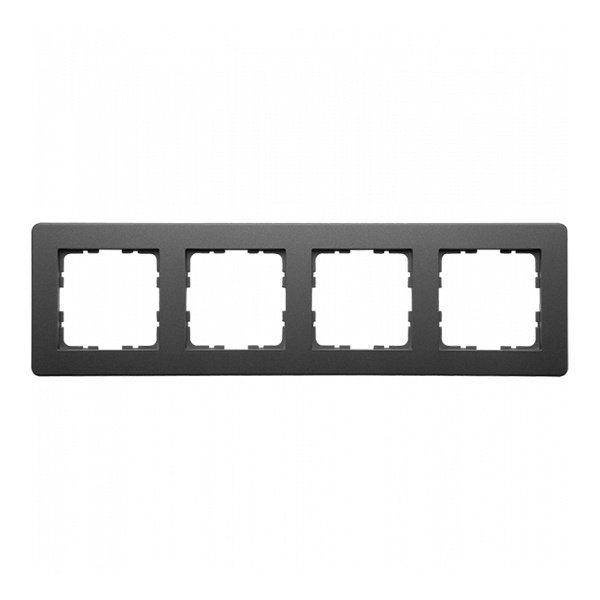 Рамка Jasmart G-Flex  4-постовая, черный матовый (soft touch)