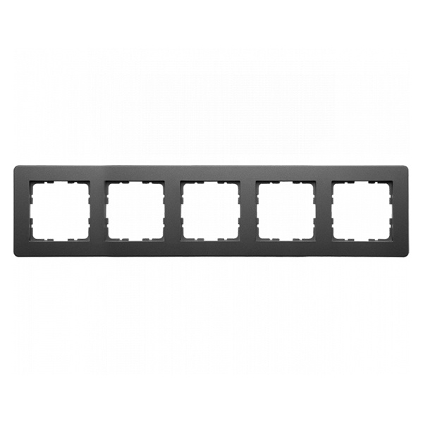Рамка Jasmart G-Flex  5-постовая, черный матовый (soft touch)