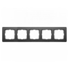 Рамка Jasmart G-Flex  5-постовая, черный матовый (soft touch)
