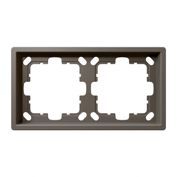 Рамка Jasmart FD  2-постовая, тауп матовый (soft touch)
