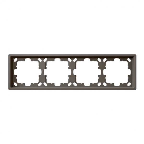 Рамка Jasmart FD  4-постовая, тауп матовый (soft touch)