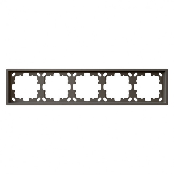 Рамка Jasmart FD  5-постовая, тауп матовый (soft touch)