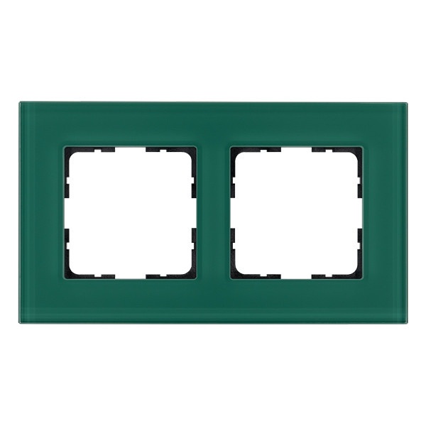 Рамка Jasmart 2-постовая, стекло лазурный