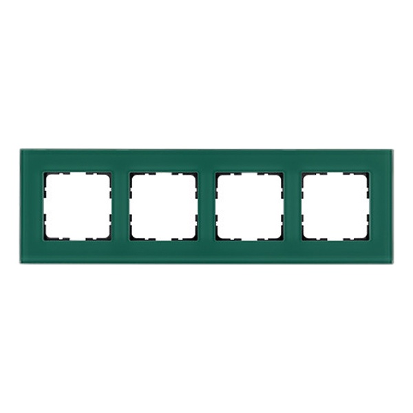 Рамка Jasmart 4-постовая, стекло лазурный