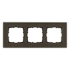 Рамка Jasmart 3-постовая, стекло каперсовый