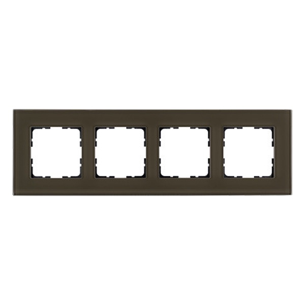 Рамка Jasmart 4-постовая, стекло каперсовый