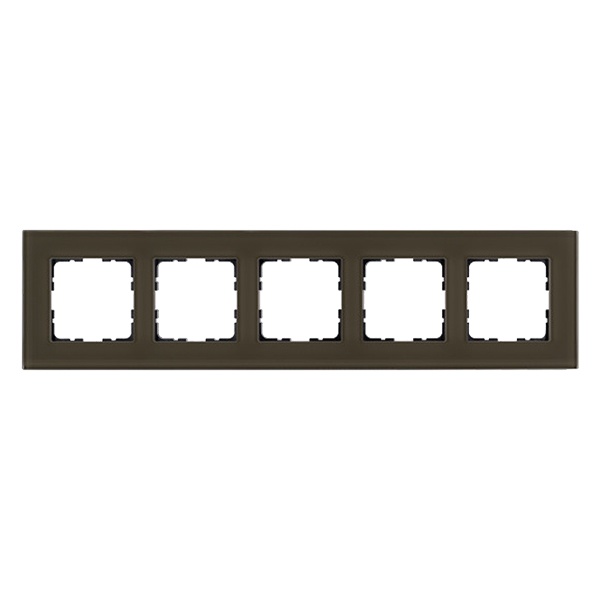 Рамка Jasmart 5-постовая, стекло каперсовый