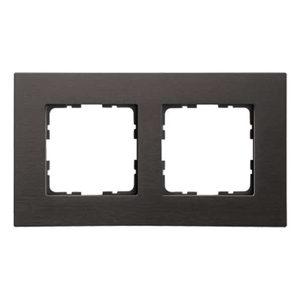 Рамка Jasmart G-Metal 2-постовая, коричневый