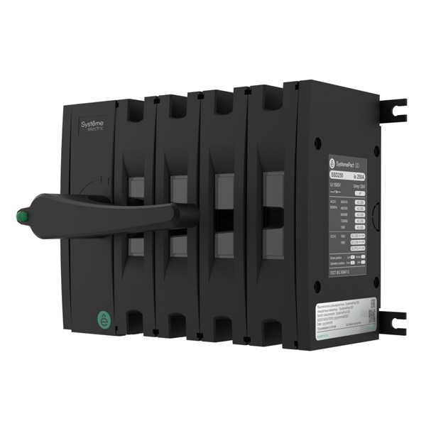 Выключатель-разъединитель SE SystemePact SD250 4п 250А рукоятка фронтальная слева (нет в комплекте)