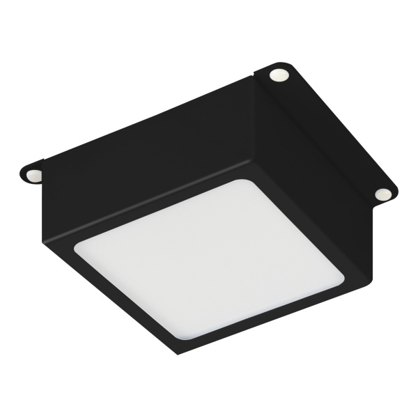 Светильник светодиодный ЭРА Домино DVO21-08-O-4K80-5-B 8W 4000K 600Lm опал грильято черный 100х100