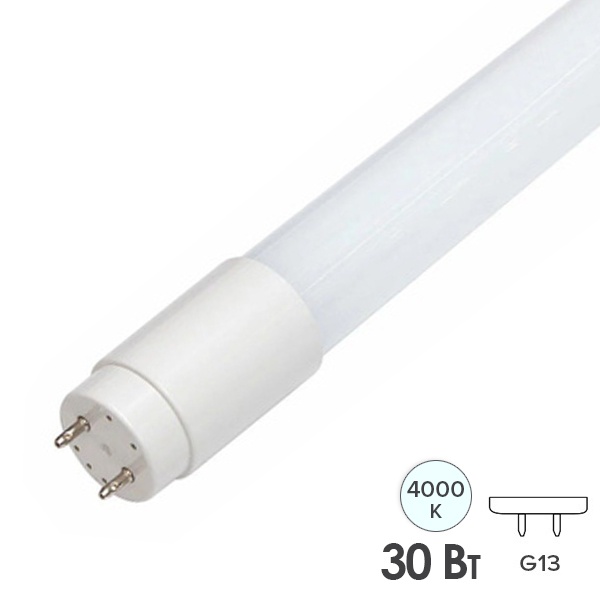 Лампа светодиодная FL-LED-T8-1200-М 30W 4000K 220-240V G13 3000lm матовая холодный свет (Россия)