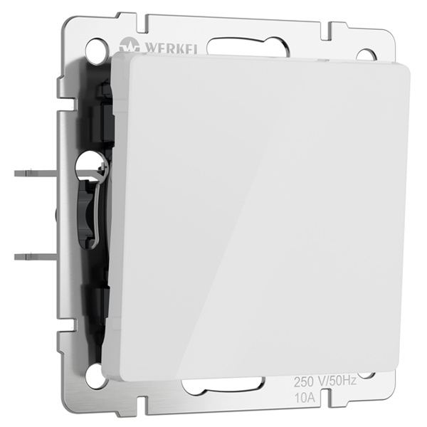 Выключатель одноклавишный Werkel акрил белый