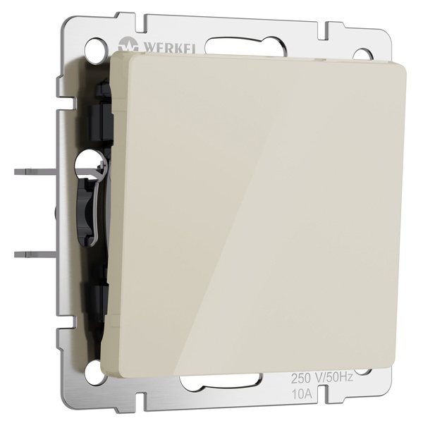 Выключатель одноклавишный Werkel акрил айвори
