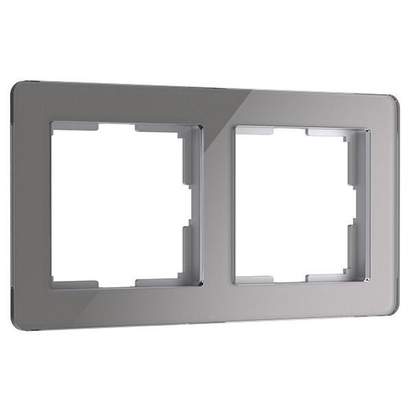 Рамка на 2 поста Acrylic графит