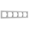 Рамка на 5 постов Hammer серебряный