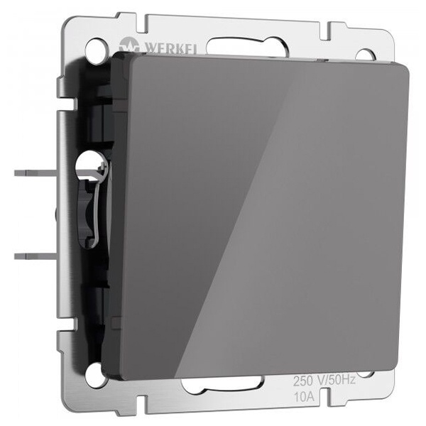 Выключатель одноклавишный Werkel акрил графит