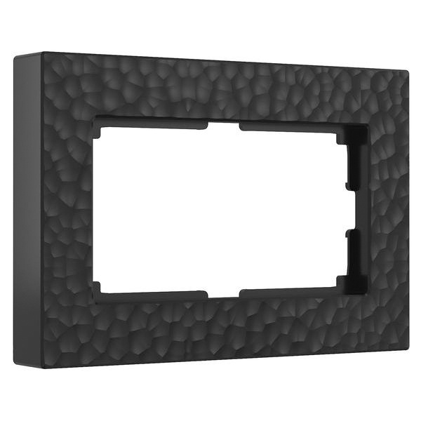 Рамка для двойной розетки Hammer черный