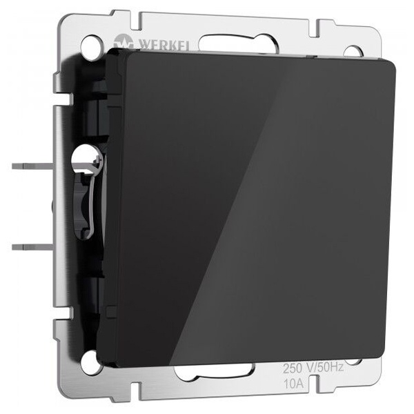 Выключатель одноклавишный Werkel акрил черный