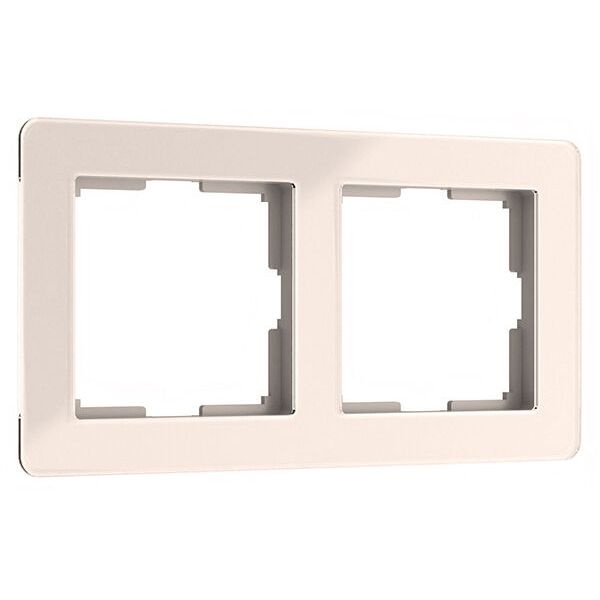 Рамка на 2 поста Acrylic айвори