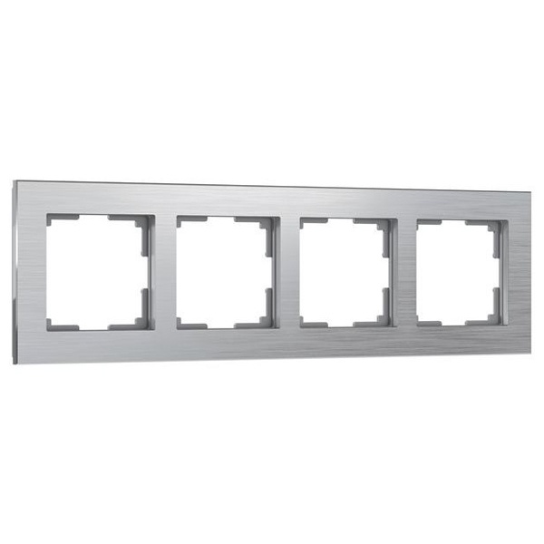 Рамка на 4 поста Werkel Aluminium алюминий