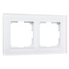W0021105/ Рамка на 2 поста Werkel Favorit белый матовый,стекло