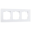 W0031105/ Рамка на 3 поста Werkel Favorit белый матовый,стекло