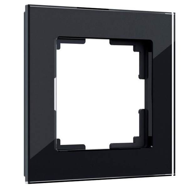 W0011108/ Рамка на 1 пост Werkel Favorit черный,стекло