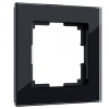 W0011108/ Рамка на 1 пост Werkel Favorit черный,стекло