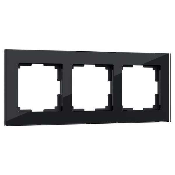 W0031108/ Рамка на 3 поста Werkel Favorit черный,стекло