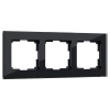 W0031108/ Рамка на 3 поста Werkel Favorit черный,стекло