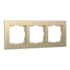 Рамка на 3 поста Werkel Aluminium шампань