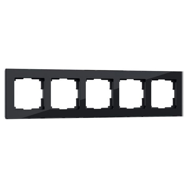 W0051108/ Рамка на 5 постов Werkel Favorit черный,стекло