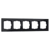 W0051108/ Рамка на 5 постов Werkel Favorit черный,стекло