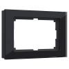 W0081108/ Рамка для двойной розетки  Werkel Favorit черный,стекло