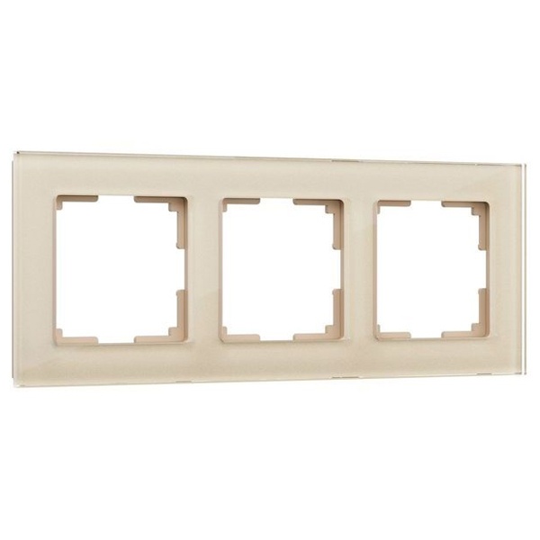 W0031111/ Рамка на 3 поста Werkel Favorit шампань,стекло