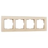 W0041111/ Рамка на 4 поста Werkel Favorit шампань,стекло