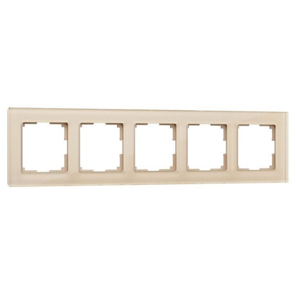 W0051111/ Рамка на 5 постов Werkel Favorit шампань,стекло