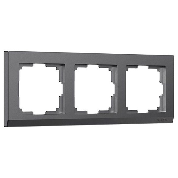 Рамка на 3 поста Werkel Stark графит матовый
