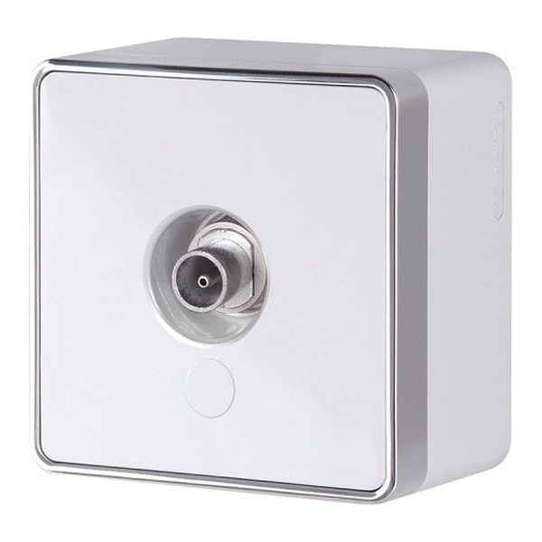 ТВ-розетка накладная оконечная Werkel Gallant белый